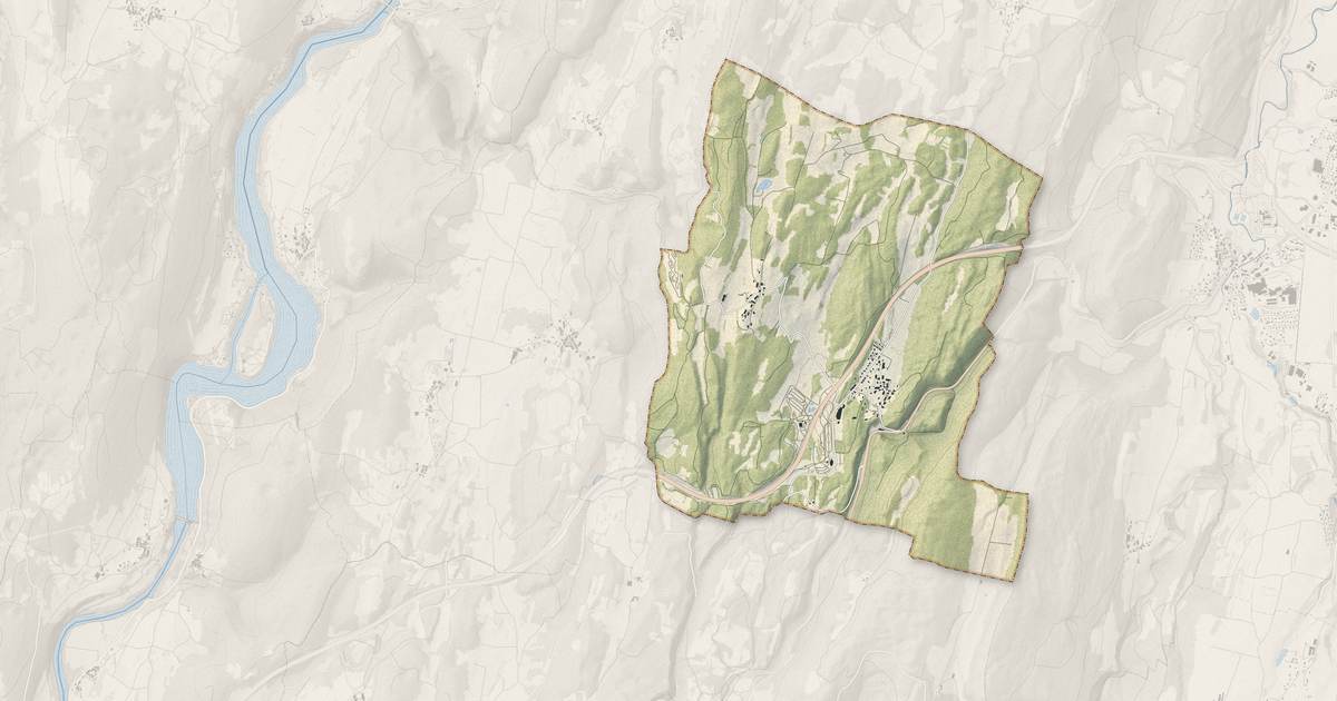 Portrait cartographique de Ceignes : relief, eau, forêts, bâti et voies, calculés à partir des données de l'IGN