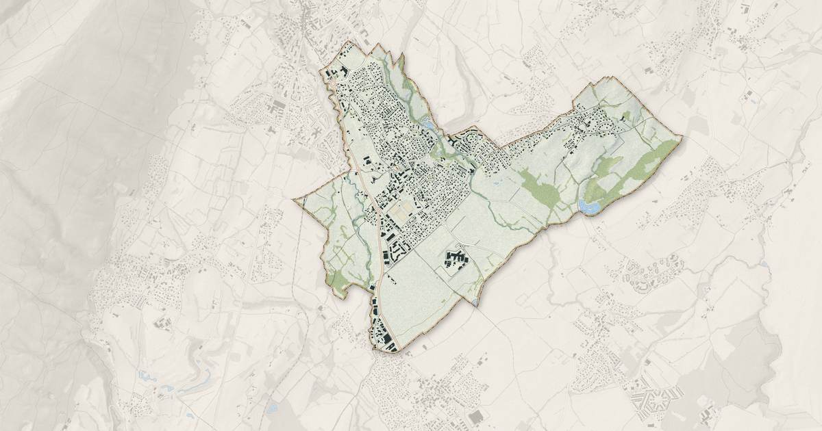 Portrait cartographique de Cessy : relief, eau, forêts, bâti et voies, calculés à partir des données de l'IGN