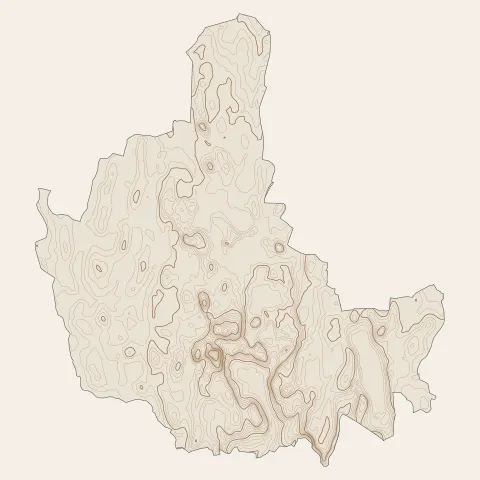 Chalamont : courbes de niveau