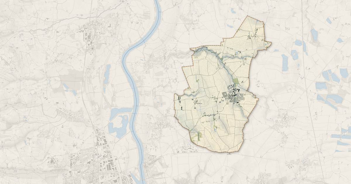 Portrait cartographique de Chaleins : relief, eau, forêts, bâti et voies, calculés à partir des données de l'IGN
