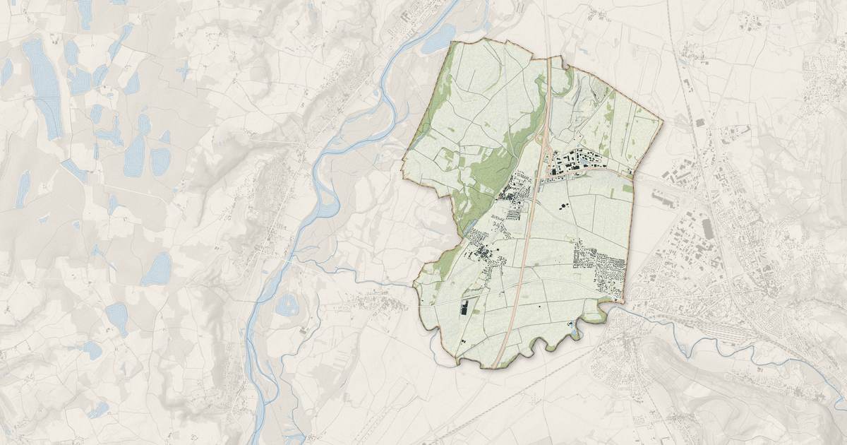 Portrait cartographique de Château-Gaillard : relief, eau, forêts, bâti et voies, calculés à partir des données de l'IGN