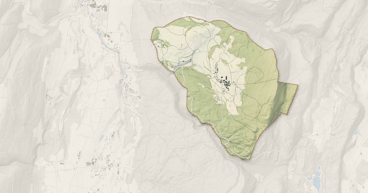 Portrait cartographique de Chevillard : relief, eau, forêts, bâti et voies, calculés à partir des données de l'IGN