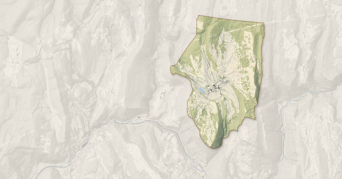 Portrait cartographique de Évosges : relief, eau, forêts, bâti et voies, calculés à partir des données de l'IGN