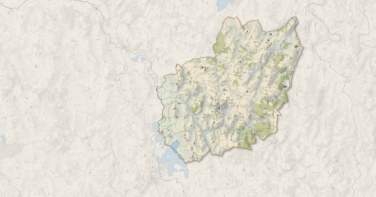 Portrait cartographique de Foissiat : relief, eau, forêts, bâti et voies, calculés à partir des données de l'IGN