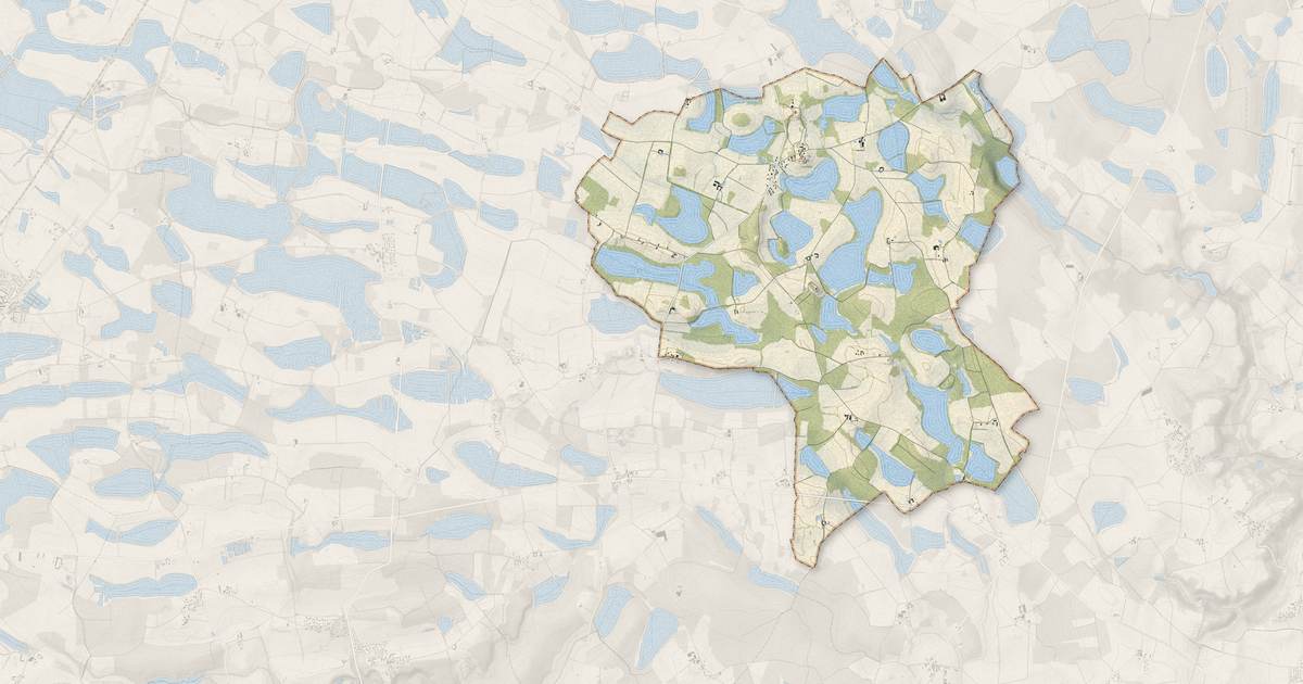 Portrait cartographique de Joyeux : relief, eau, forêts, bâti et voies, calculés à partir des données de l'IGN