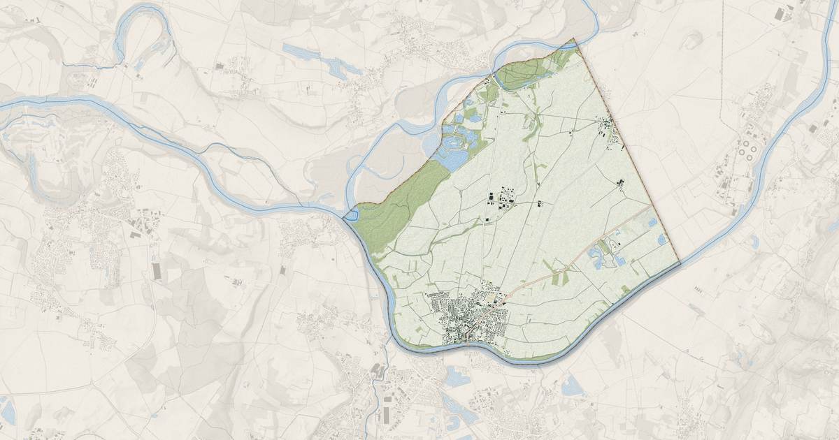 Portrait cartographique de Loyettes : relief, eau, forêts, bâti et voies, calculés à partir des données de l'IGN