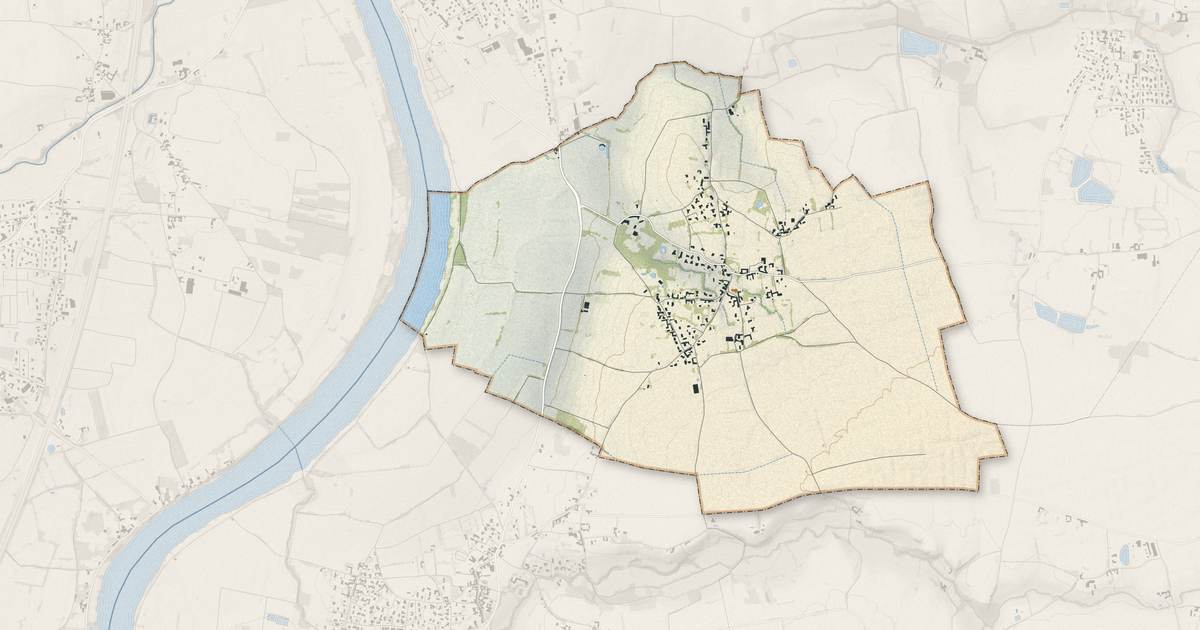 Portrait cartographique de Lurcy : relief, eau, forêts, bâti et voies, calculés à partir des données de l'IGN