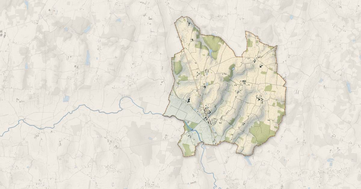 Portrait cartographique de Mantenay-Montlin : relief, eau, forêts, bâti et voies, calculés à partir des données de l'IGN