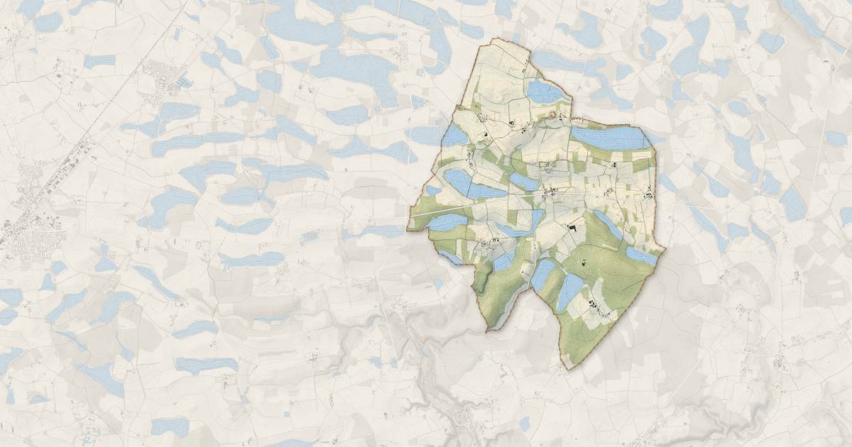 Portrait cartographique de Le Montellier : relief, eau, forêts, bâti et voies, calculés à partir des données de l'IGN