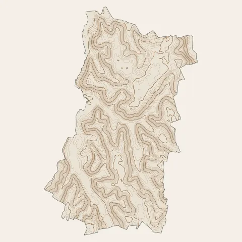 Montrevel-en-Bresse : courbes de niveau