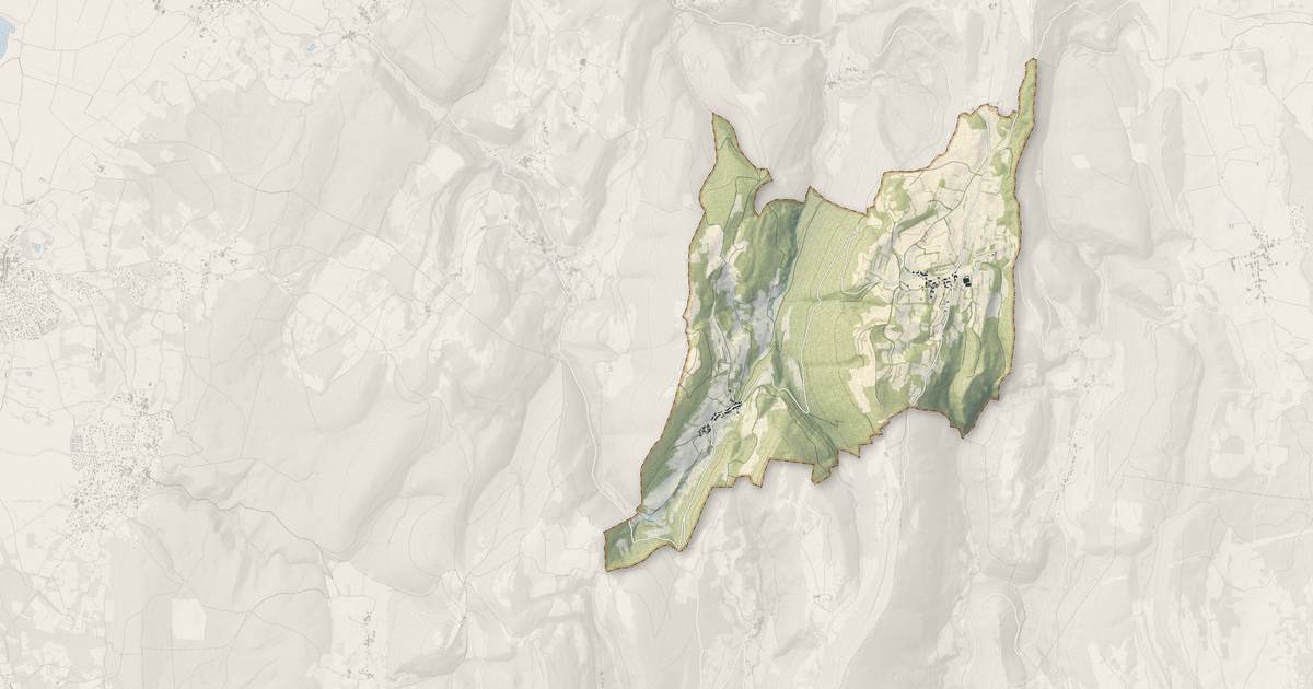 Portrait cartographique de Nivollet-Montgriffon : relief, eau, forêts, bâti et voies, calculés à partir des données de l'IGN