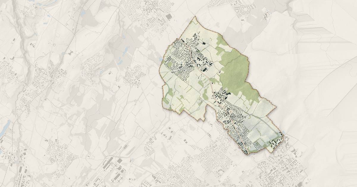 Portrait cartographique de Ornex : relief, eau, forêts, bâti et voies, calculés à partir des données de l'IGN