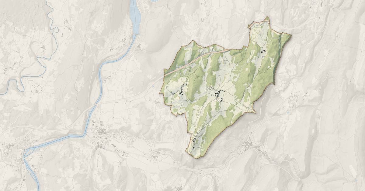 Portrait cartographique de Saint-Alban : relief, eau, forêts, bâti et voies, calculés à partir des données de l'IGN