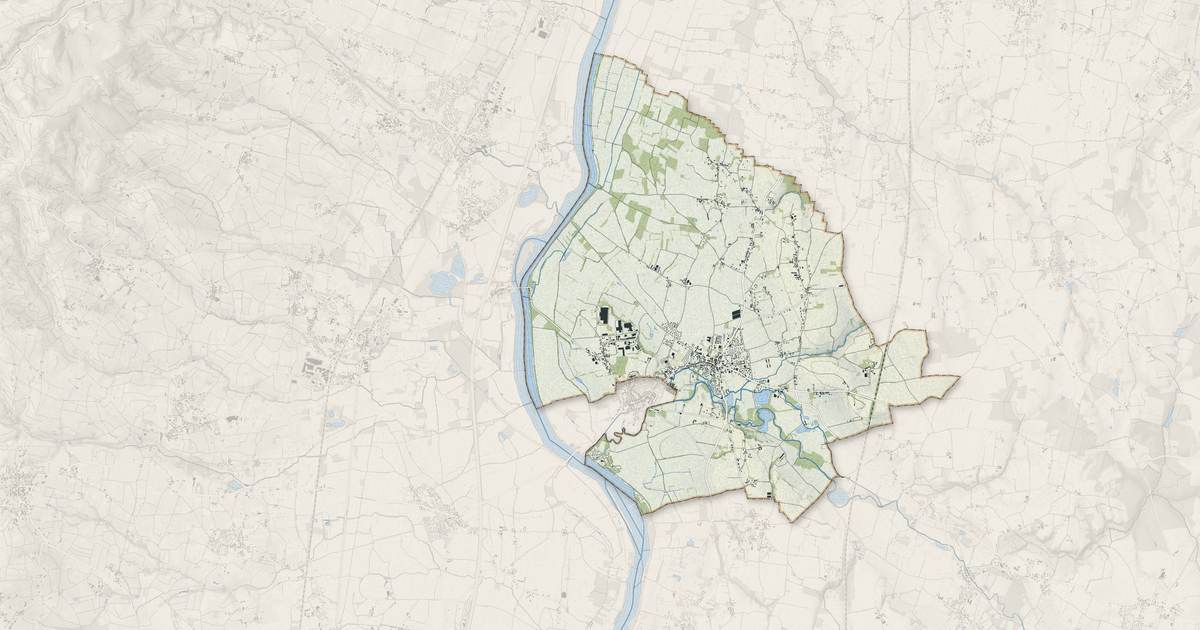 Portrait cartographique de Saint-Didier-sur-Chalaronne : relief, eau, forêts, bâti et voies, calculés à partir des données de l'IGN
