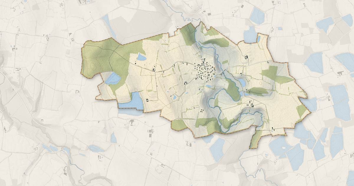 Portrait cartographique de Saint-Georges-sur-Renon : relief, eau, forêts, bâti et voies, calculés à partir des données de l'IGN