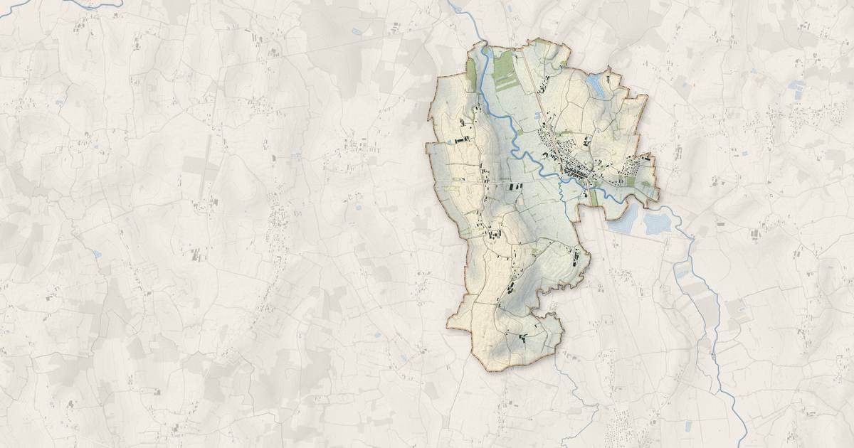 Portrait cartographique de Saint-Julien-sur-Reyssouze : relief, eau, forêts, bâti et voies, calculés à partir des données de l'IGN
