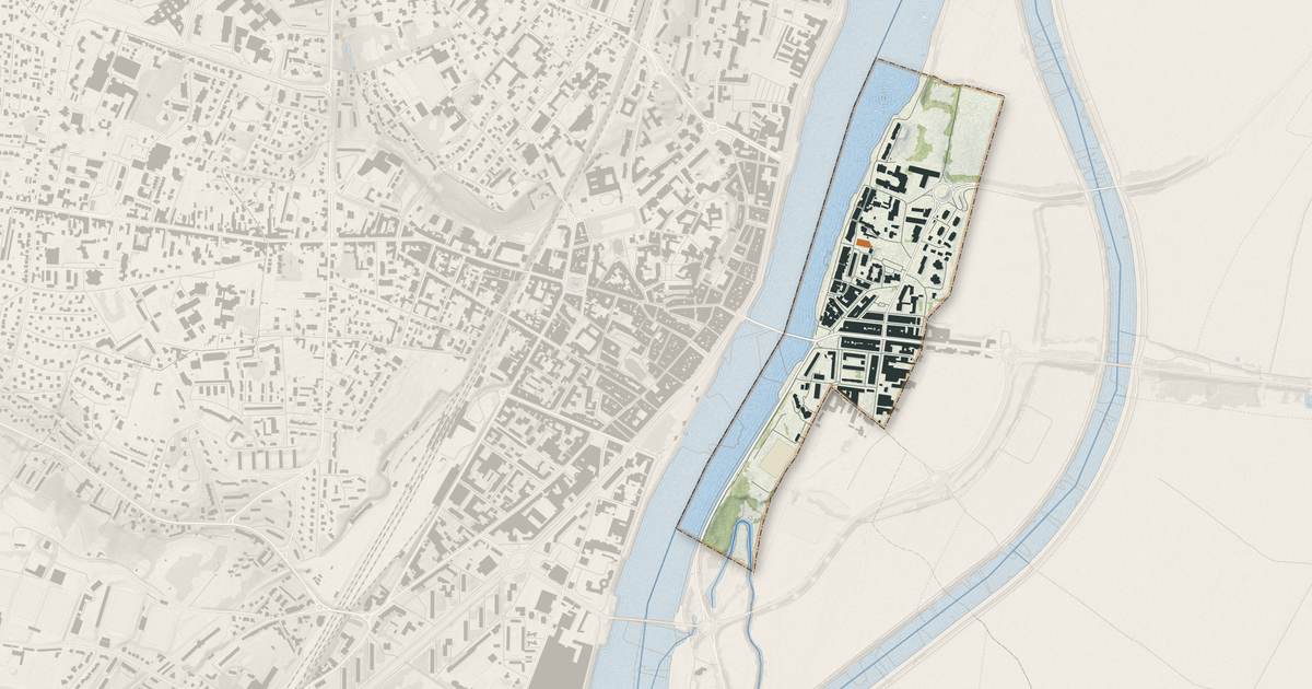 Portrait cartographique de Saint-Laurent-sur-Saône : relief, eau, forêts, bâti et voies, calculés à partir des données de l'IGN