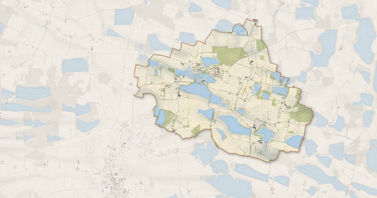 Portrait cartographique de Sainte-Olive : relief, eau, forêts, bâti et voies, calculés à partir des données de l'IGN