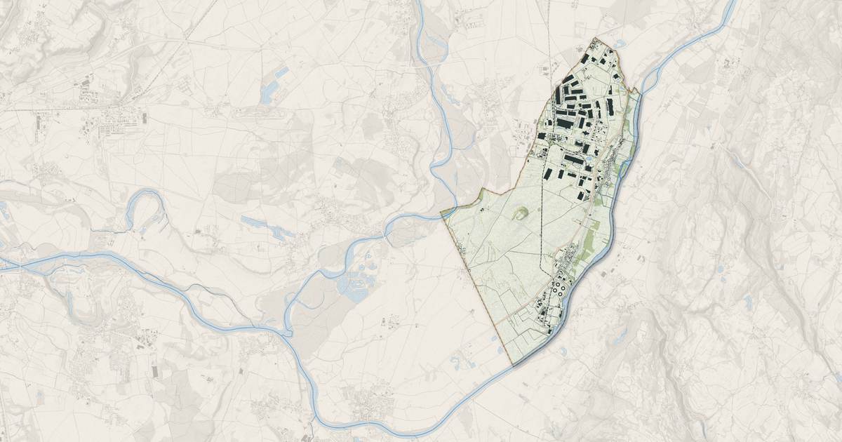 Portrait cartographique de Saint-Vulbas : relief, eau, forêts, bâti et voies, calculés à partir des données de l'IGN