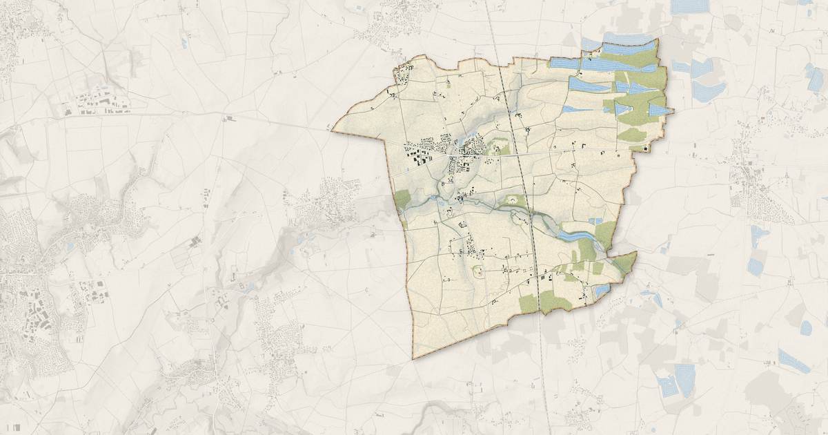 Portrait cartographique de Savigneux : relief, eau, forêts, bâti et voies, calculés à partir des données de l'IGN