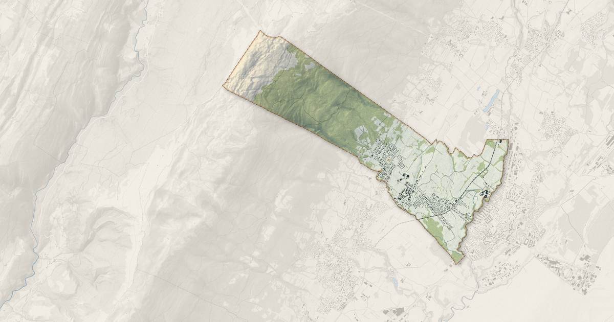 Portrait cartographique de Sergy : relief, eau, forêts, bâti et voies, calculés à partir des données de l'IGN