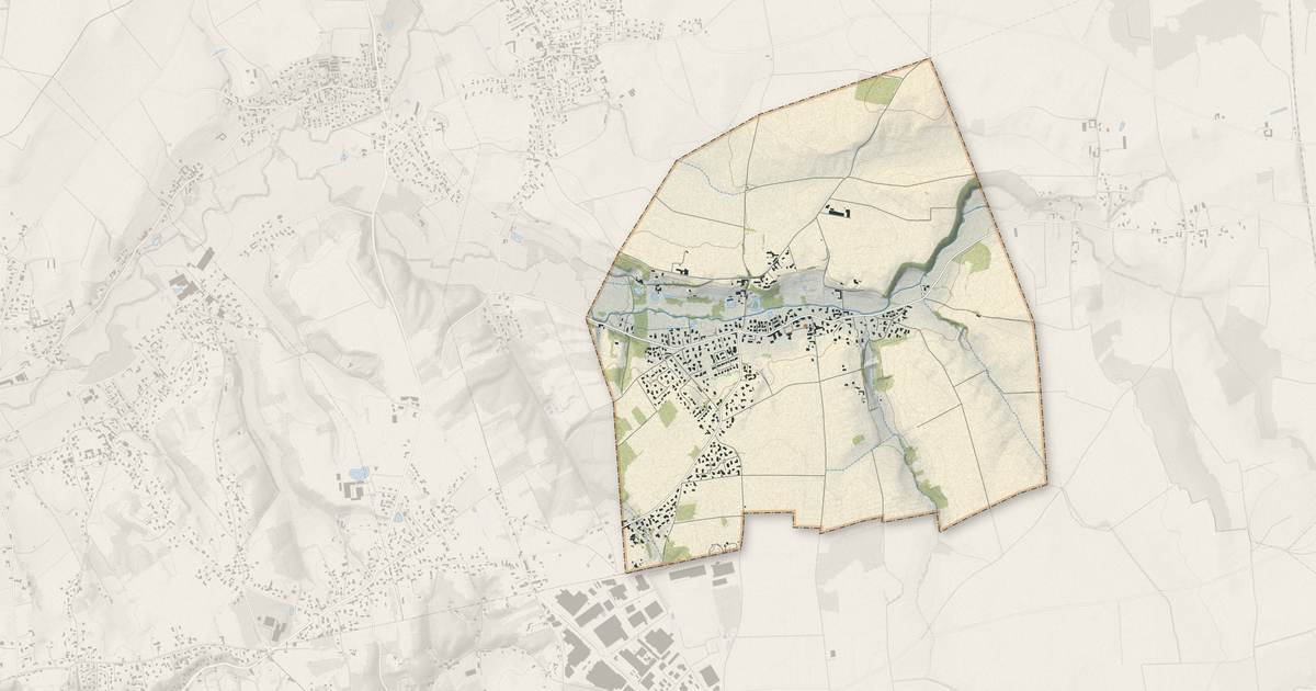 Portrait cartographique de Toussieux : relief, eau, forêts, bâti et voies, calculés à partir des données de l'IGN