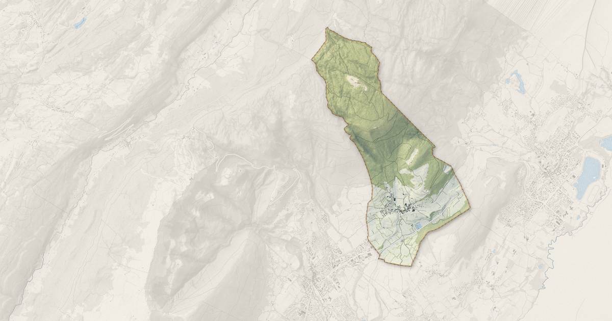 Portrait cartographique de Vesancy : relief, eau, forêts, bâti et voies, calculés à partir des données de l'IGN