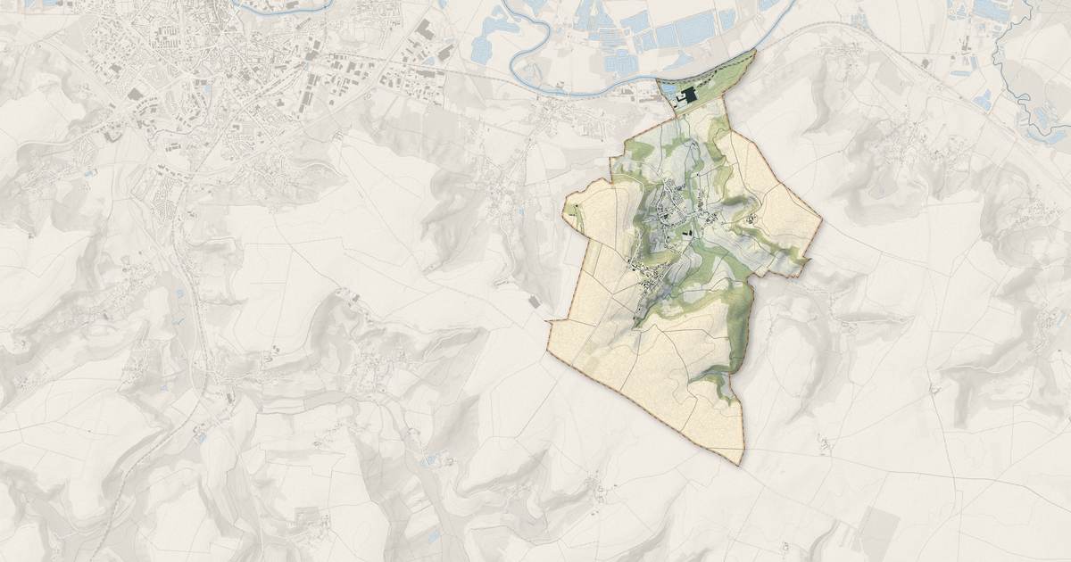 Portrait cartographique de Acy : relief, eau, forêts, bâti et voies, calculés à partir des données de l'IGN