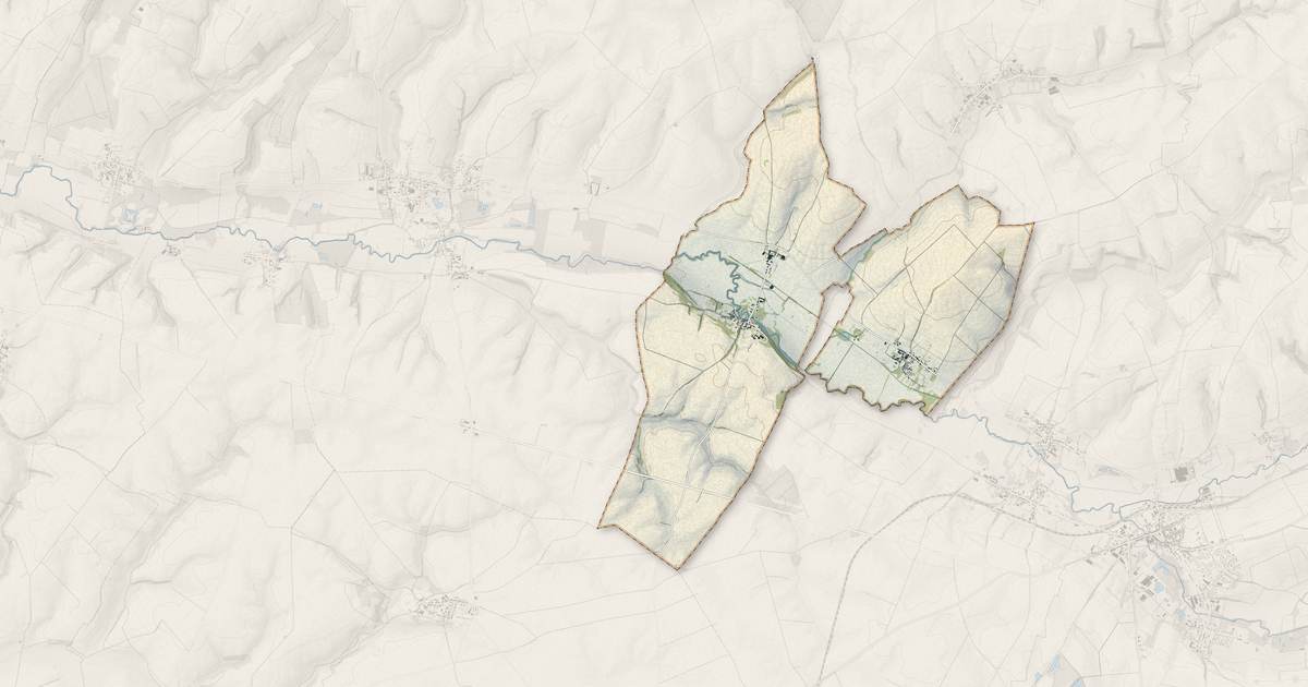 Portrait cartographique de Agnicourt-et-Séchelles : relief, eau, forêts, bâti et voies, calculés à partir des données de l'IGN
