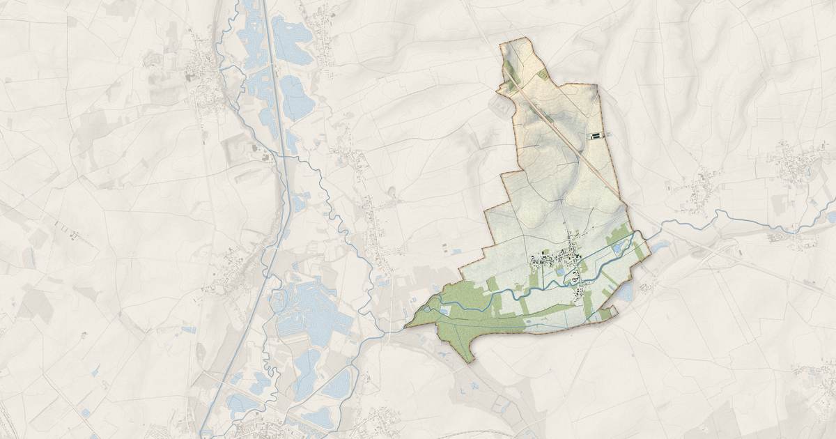 Portrait cartographique de Anguilcourt-le-Sart : relief, eau, forêts, bâti et voies, calculés à partir des données de l'IGN