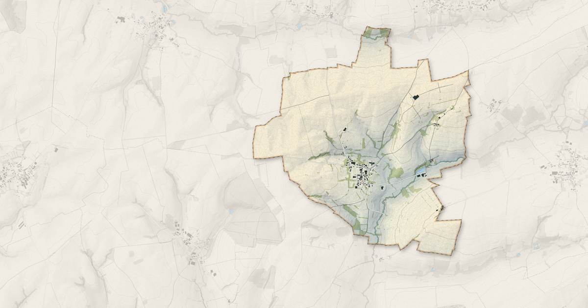 Portrait cartographique de Archon : relief, eau, forêts, bâti et voies, calculés à partir des données de l'IGN
