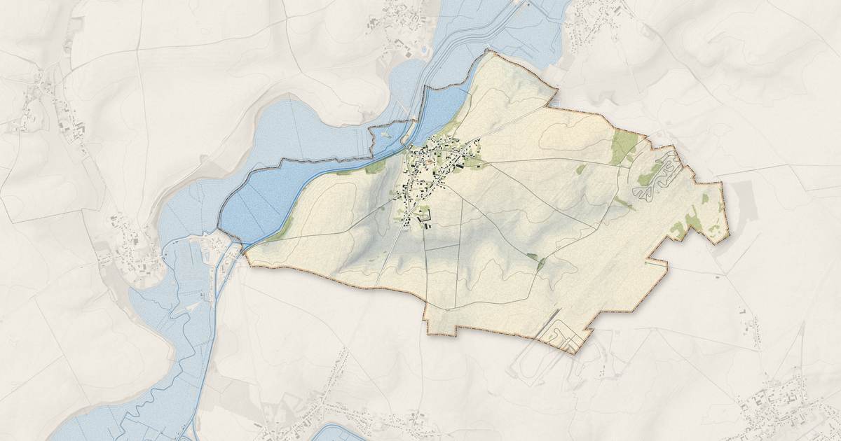 Portrait cartographique de Artemps : relief, eau, forêts, bâti et voies, calculés à partir des données de l'IGN