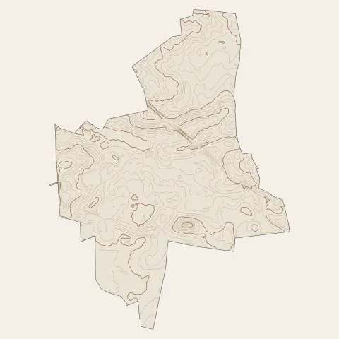 Athies-sous-Laon : courbes de niveau