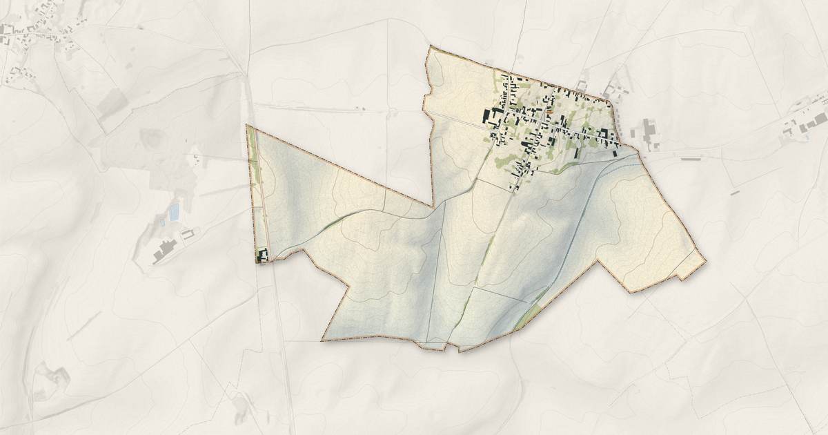 Portrait cartographique de Aubencheul-aux-Bois : relief, eau, forêts, bâti et voies, calculés à partir des données de l'IGN
