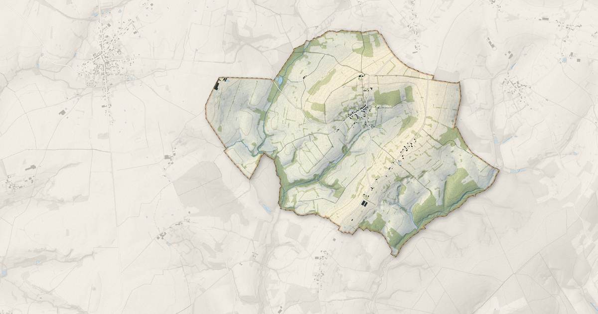 Portrait cartographique de Les Autels : relief, eau, forêts, bâti et voies, calculés à partir des données de l'IGN