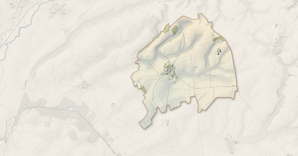 Portrait cartographique de Autremencourt : relief, eau, forêts, bâti et voies, calculés à partir des données de l'IGN