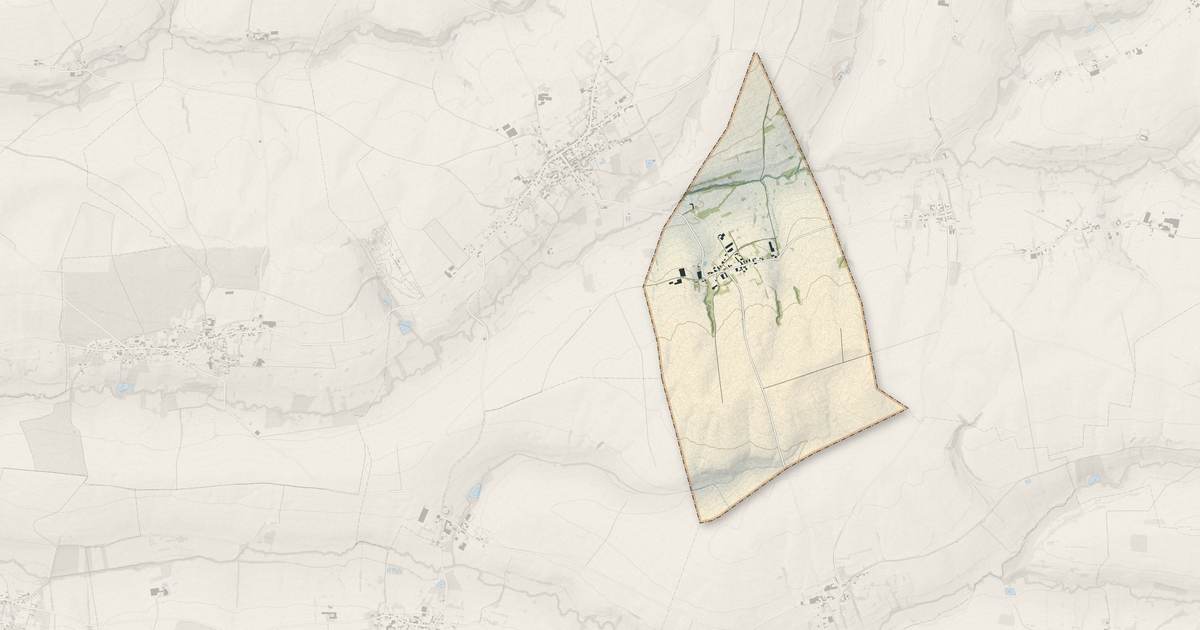 Portrait cartographique de Bancigny : relief, eau, forêts, bâti et voies, calculés à partir des données de l'IGN