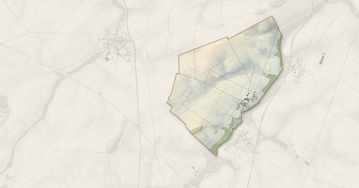 Portrait cartographique de Barenton-Cel : relief, eau, forêts, bâti et voies, calculés à partir des données de l'IGN