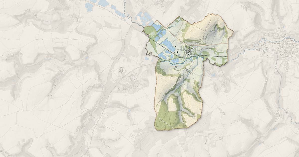 Portrait cartographique de Bazoches-et-Saint-Thibaut : relief, eau, forêts, bâti et voies, calculés à partir des données de l'IGN