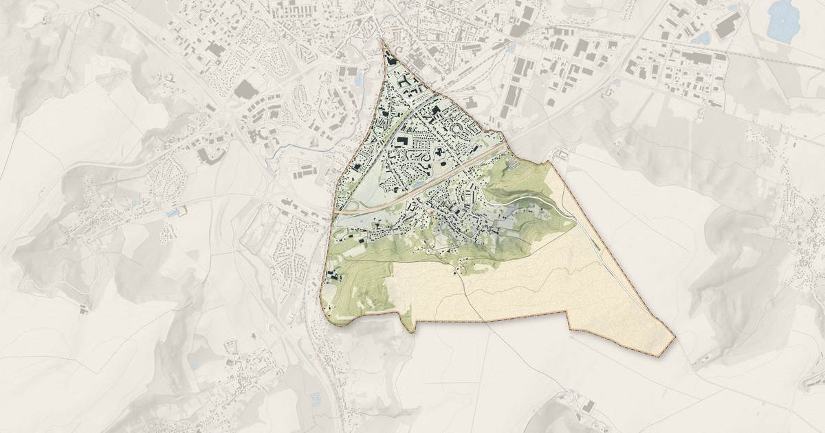 Portrait cartographique de Belleu : relief, eau, forêts, bâti et voies, calculés à partir des données de l'IGN