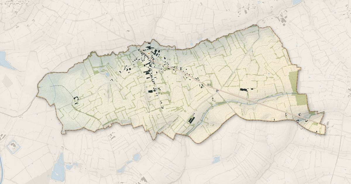 Portrait cartographique de Bergues-sur-Sambre : relief, eau, forêts, bâti et voies, calculés à partir des données de l'IGN