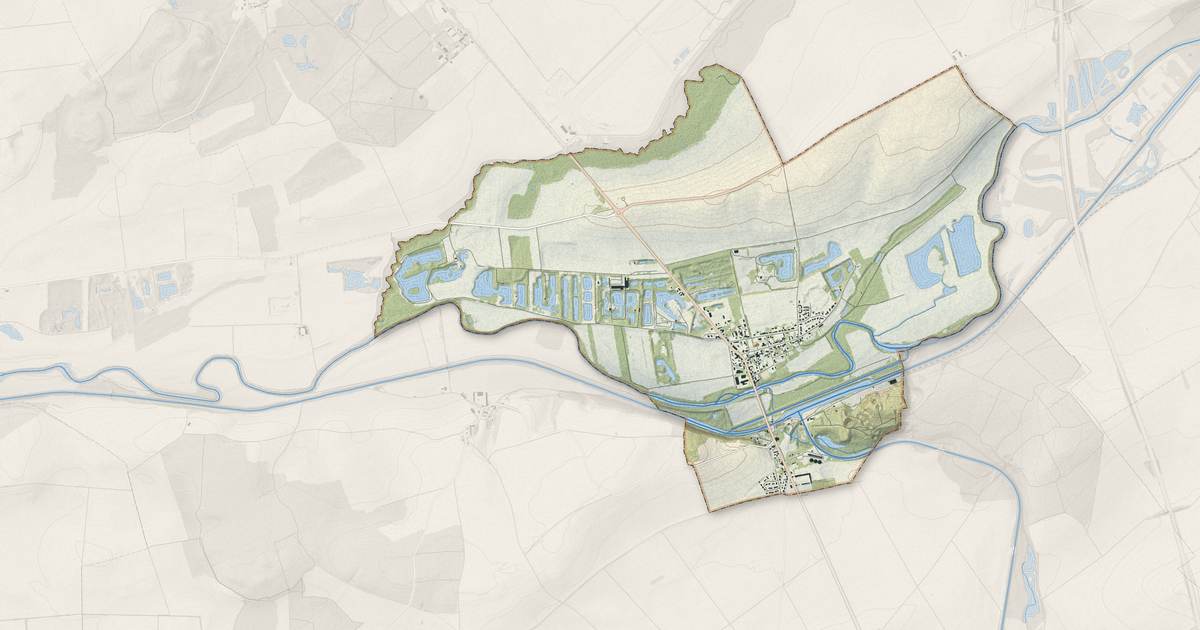 Portrait cartographique de Berry-au-Bac : relief, eau, forêts, bâti et voies, calculés à partir des données de l'IGN
