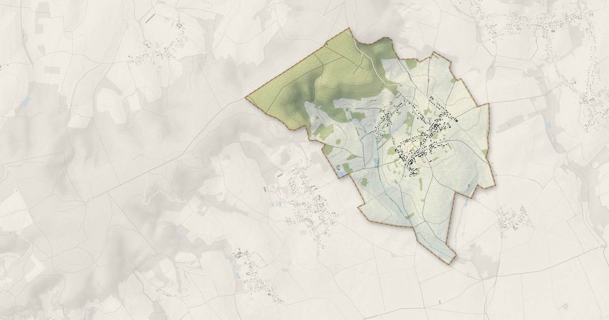 Portrait cartographique de Béthancourt-en-Vaux : relief, eau, forêts, bâti et voies, calculés à partir des données de l'IGN
