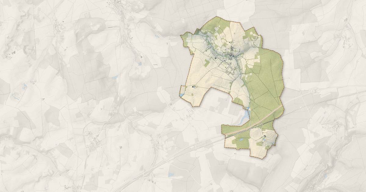 Portrait cartographique de Beuvardes : relief, eau, forêts, bâti et voies, calculés à partir des données de l'IGN