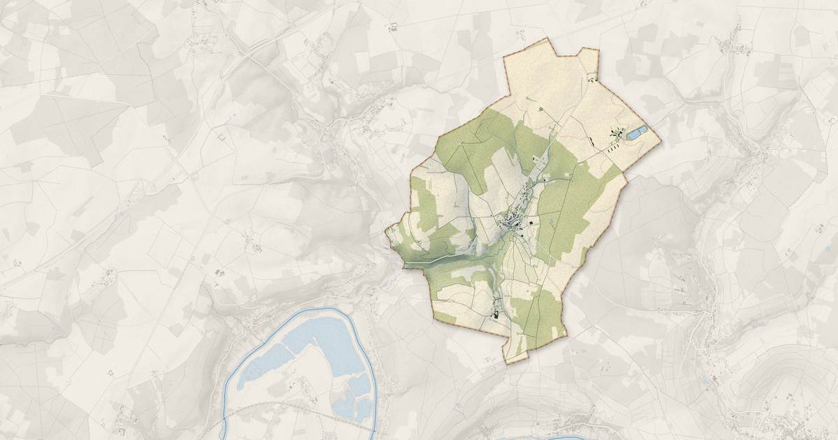 Portrait cartographique de Bézu-le-Guéry : relief, eau, forêts, bâti et voies, calculés à partir des données de l'IGN
