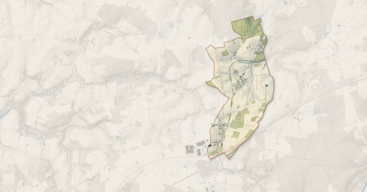 Portrait cartographique de Bézu-Saint-Germain : relief, eau, forêts, bâti et voies, calculés à partir des données de l'IGN