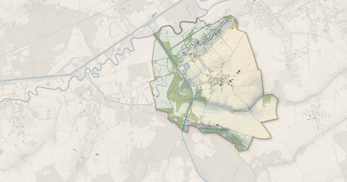 Portrait cartographique de Bichancourt : relief, eau, forêts, bâti et voies, calculés à partir des données de l'IGN