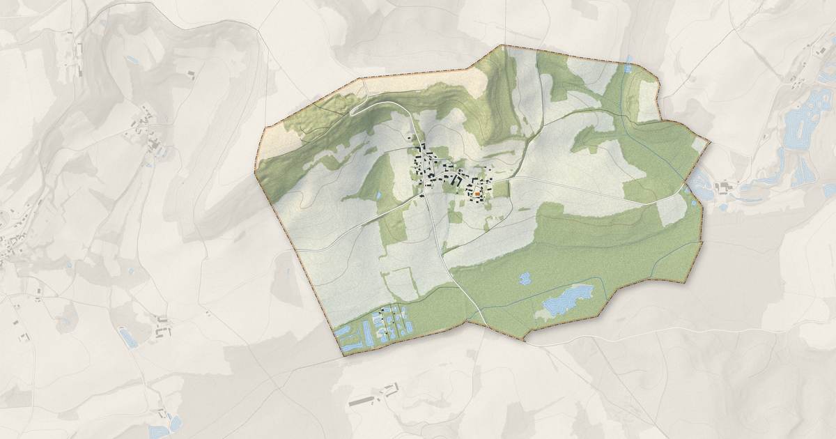 Portrait cartographique de Bièvres : relief, eau, forêts, bâti et voies, calculés à partir des données de l'IGN