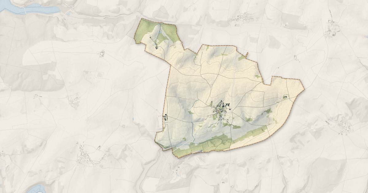 Portrait cartographique de Billy-sur-Ourcq : relief, eau, forêts, bâti et voies, calculés à partir des données de l'IGN