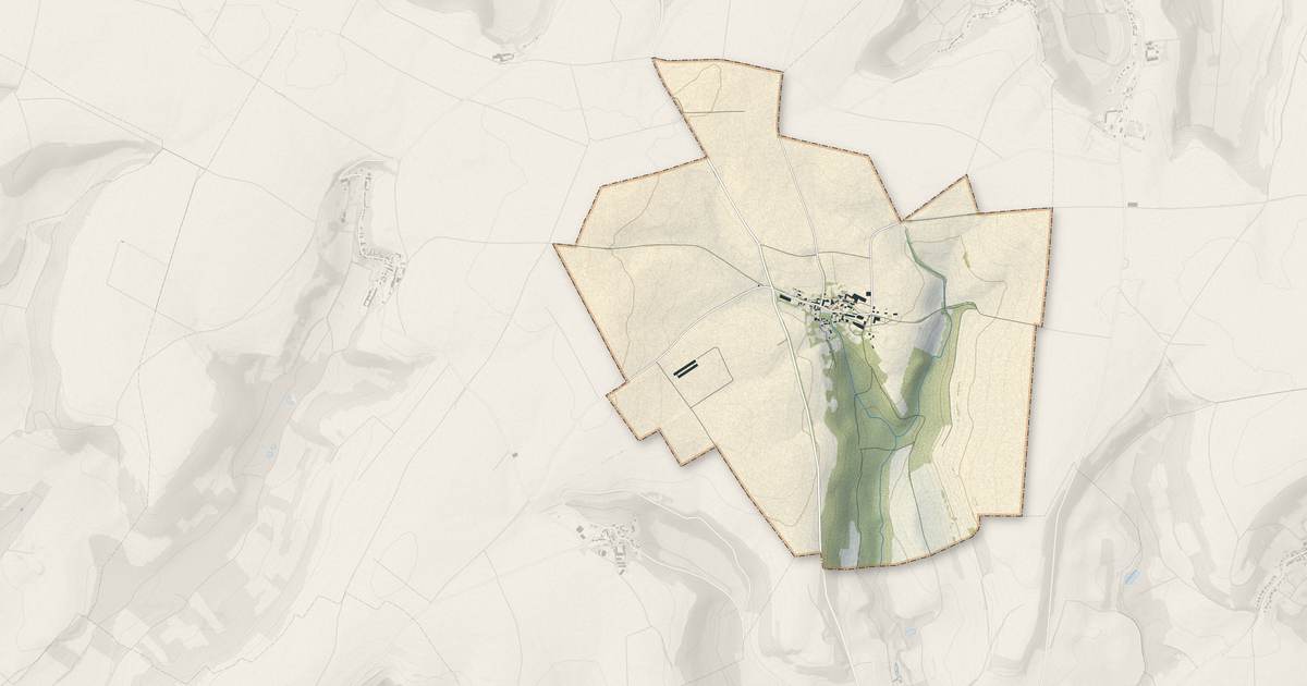 Portrait cartographique de Blanzy-lès-Fismes : relief, eau, forêts, bâti et voies, calculés à partir des données de l'IGN